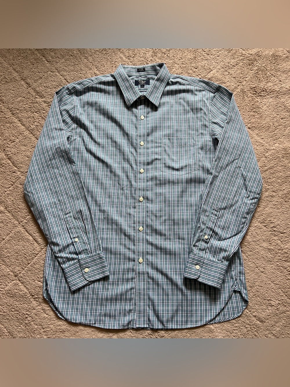 J. Crew Thompson‎ Shirtings Wrinkle Free Plaid Button Down Shirt Western Sz XL